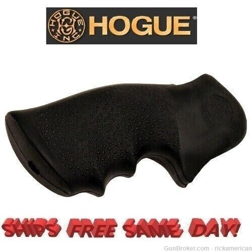 Hogue 10000 Rubber Finger Groove S&W K/L-Frame Square Butt Revolver Grip-img-0