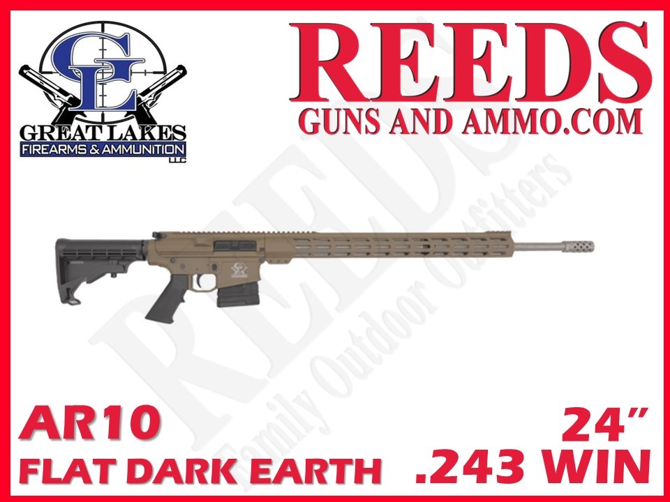 Great Lakes Firearms & Ammo AR10 FDE 243 Win 24in GL10243SSFDE-img-0