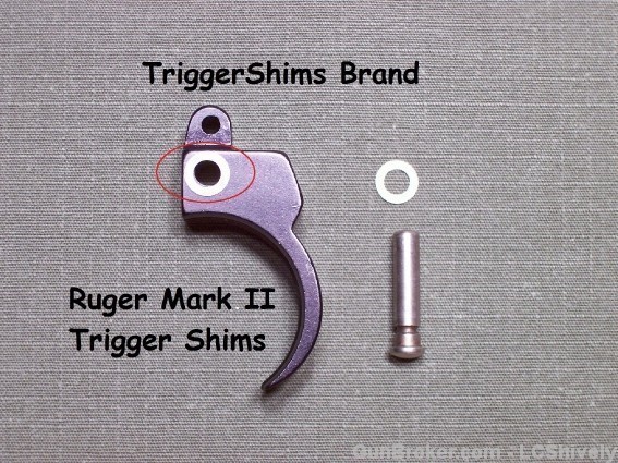 Ruger Mark II III and 22/45 Trigger Shims - Pistol 6 Pak-img-0