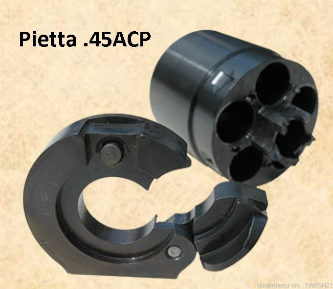 Kirst Konverter for .44 cal Pietta 1860/1851 Colt converts to .45 ACP-img-0
