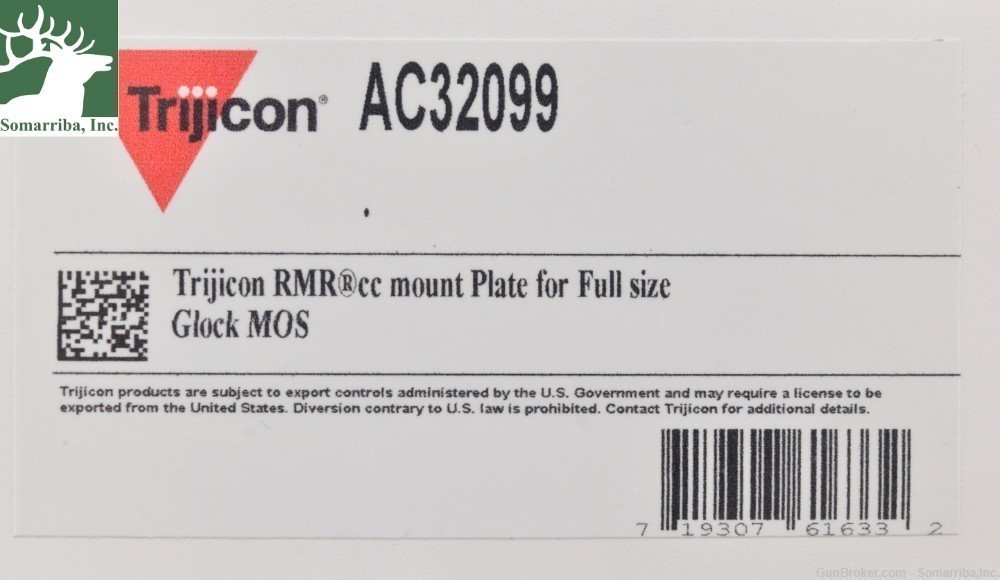 TRIJICON ACCESSORY AC32099 MOS PLATE FOR RMRcc, FOR FULL SIZE GLOCK PISTOLS-img-1