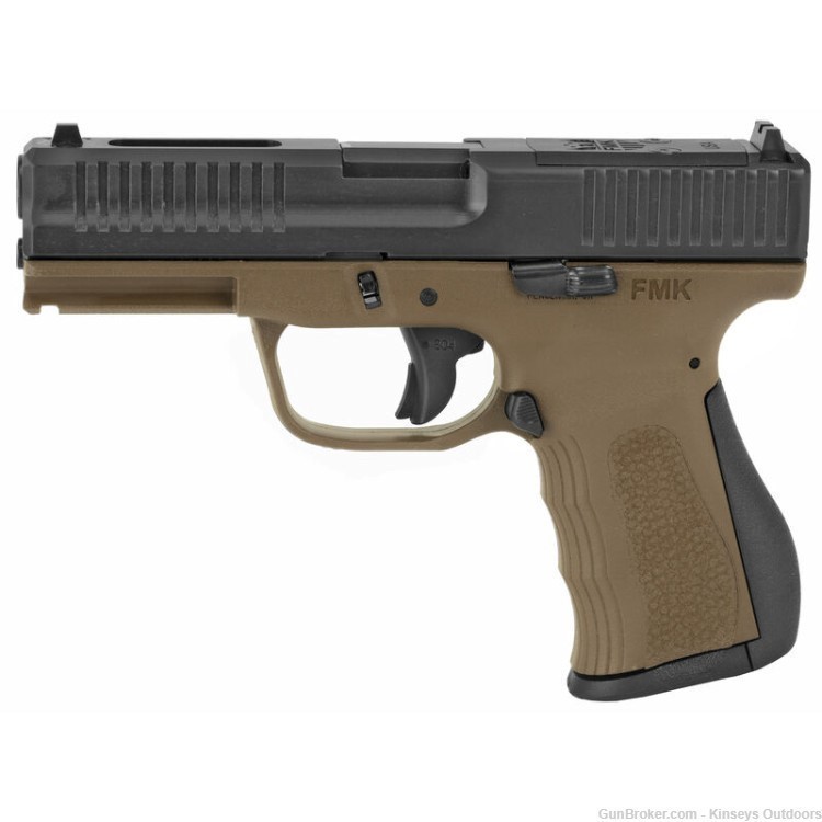 FMK Elite Pistol Package 9mm 4 in. Burnt Bronze w/ Desert Sand Slide 14 rd.-img-0
