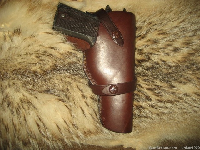 VINTAGE UNLINED REDHEAD HOLSTER 1911 STYLE AUTO 5" BARREL !!-img-0