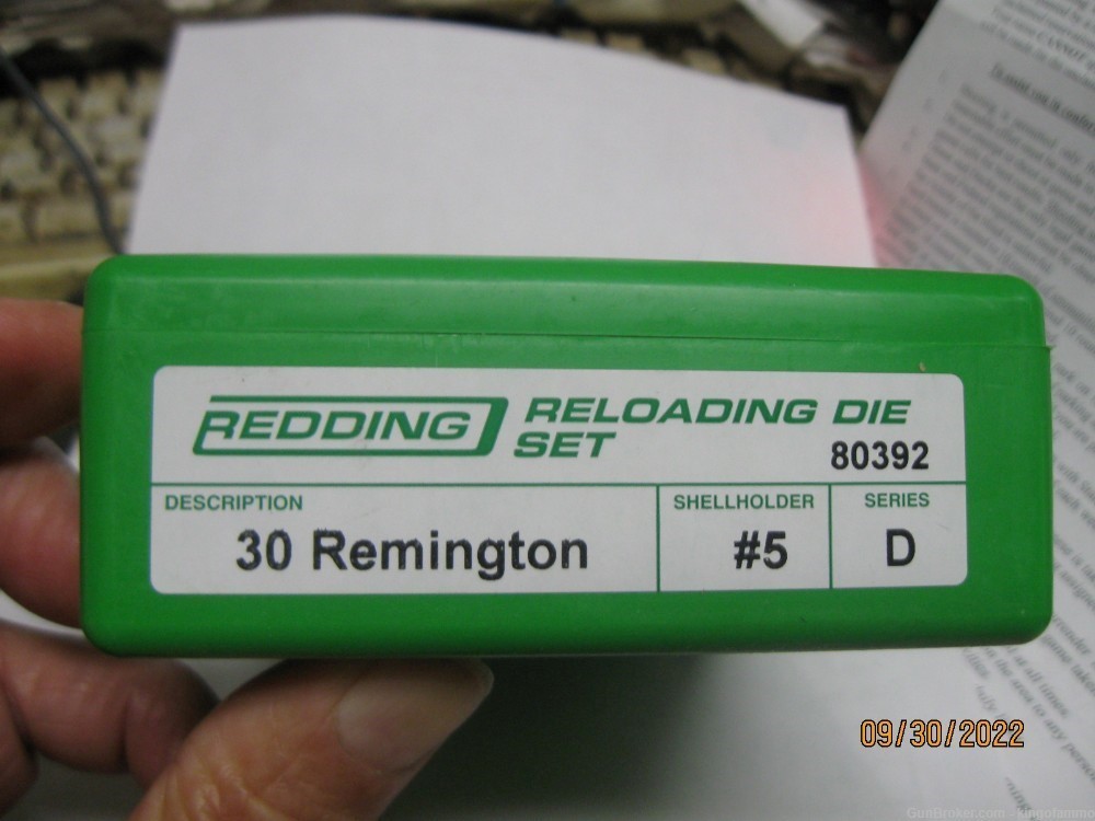 Very Scarce REDDING 30 Remington 2 Die F/L Set 80392; have 30 Rem Brass Too-img-1