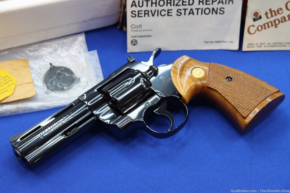 Colt Model Python Revolver 357MAG Royal Blued 1985 MFG LNIB Rare Gun 357 4"-img-2