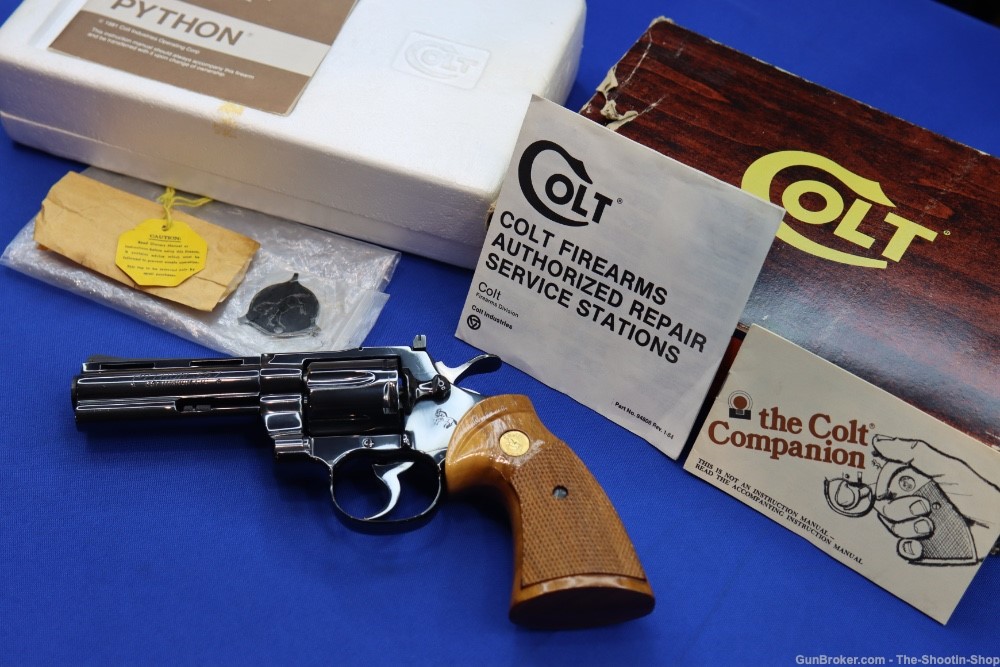 Colt Model Python Revolver 357MAG Royal Blued 1985 MFG LNIB Rare Gun 357 4"-img-1