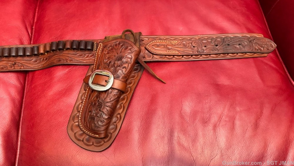 George Lawrence Floral Holster Rig - Colt New Frontier 45 Colt 5 1/2 ...