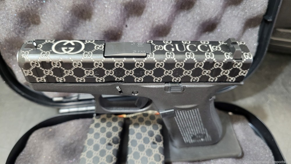 Deep Engraved G43x Glock 43x 9mm Gucci Theme-img-0