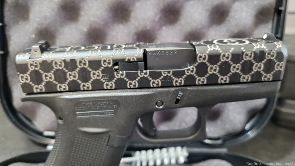 Deep Engraved G43x Glock 43x 9mm Gucci Theme-img-7