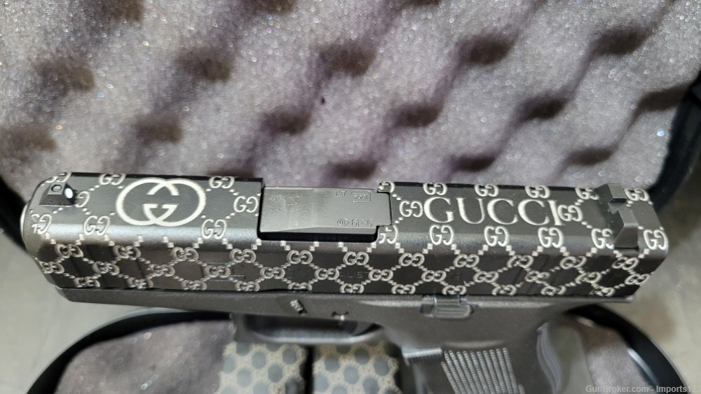 Deep Engraved G43x Glock 43x 9mm Gucci Theme-img-4