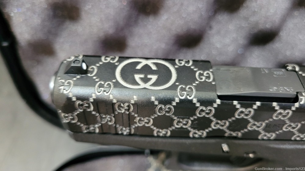 Deep Engraved G43x Glock 43x 9mm Gucci Theme-img-5