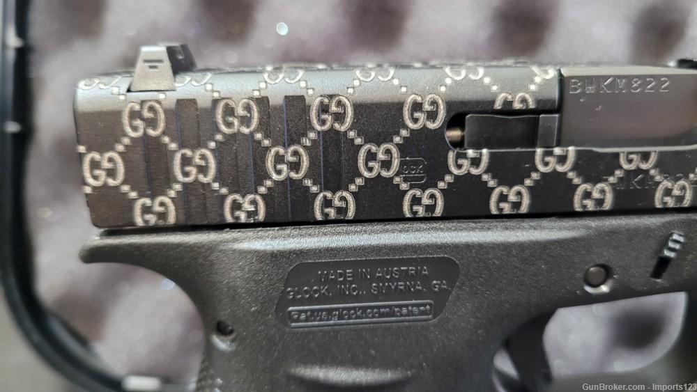Deep Engraved G43x Glock 43x 9mm Gucci Theme-img-8