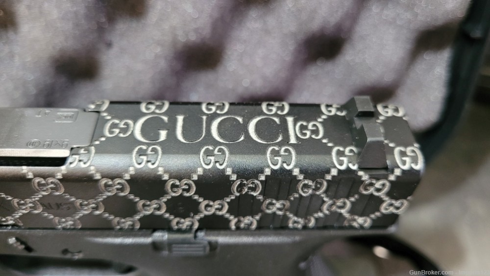 Deep Engraved G43x Glock 43x 9mm Gucci Theme-img-6