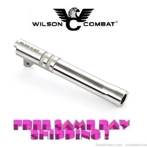 Wilson Combat 1911 Drop In Barrel, Tactical for 45 ACP 5", Stainless #33WDT-img-0