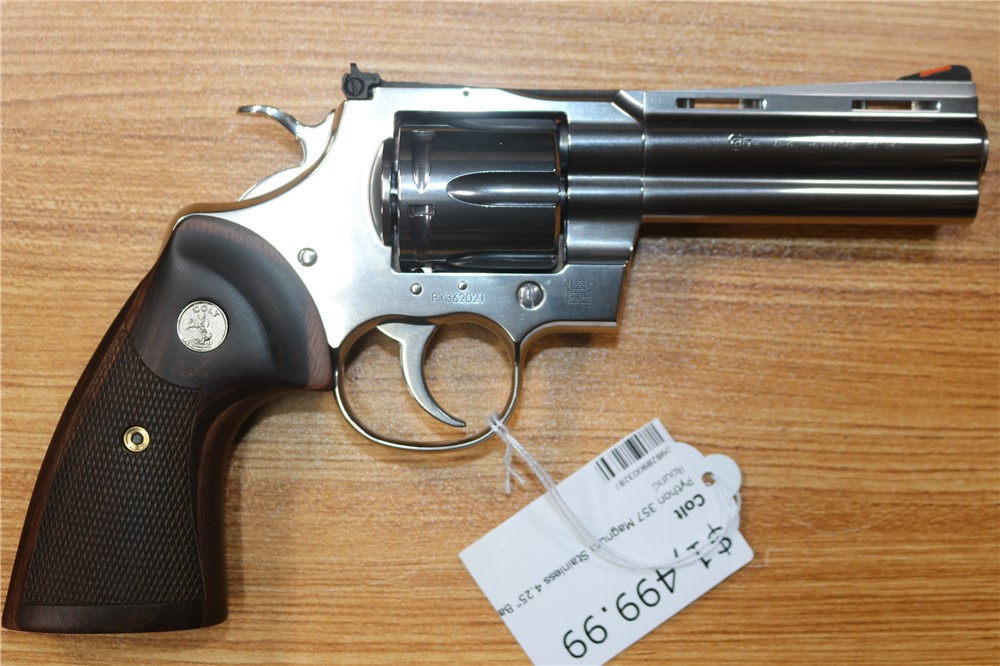Colt Python 357 Magnum Stainless 4" Barrel 6 Round Box-img-2