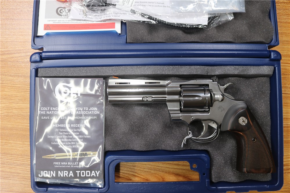 Colt Python 357 Magnum Stainless 4" Barrel 6 Round Box-img-0
