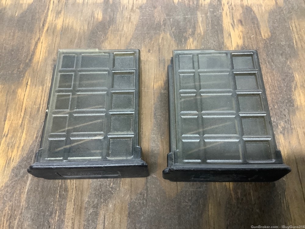 2 x Factory DPMS 10 round 5.56 waffle magazines smoke clear .223 AR15 clip-img-1