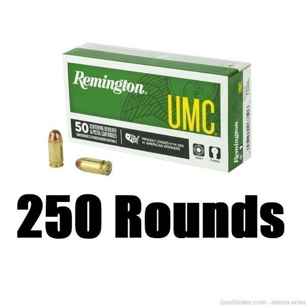 Remington UMC .380 ACP / Auto 95 Grain 250 Rounds - L380AP-img-1