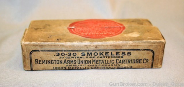 Remington Arms - Union Metallic Cartridge Co Box - app. 1912 -  30-30-rare-img-1