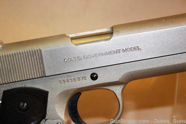 Colt Gov't MK IV Series 70 Satin Nickel w/Box 1980,Like new-img-2