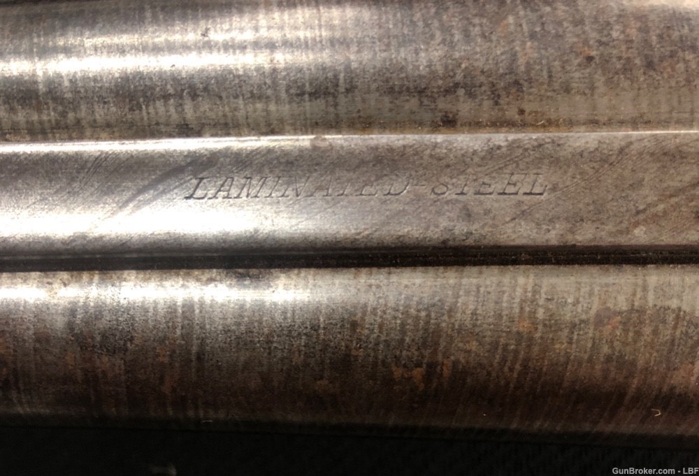 W. Richards 12ga 30"Laminated steel BBL Side by Side Hammered -img-7