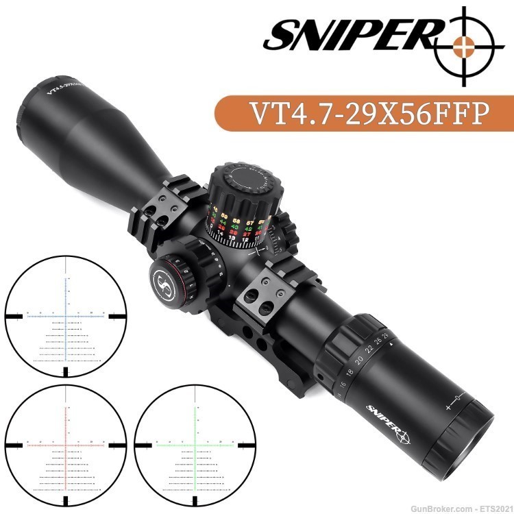 VT4.7-29x56mm FFP 35MM Scope Long range Riflescope First Focal Plan-img-0