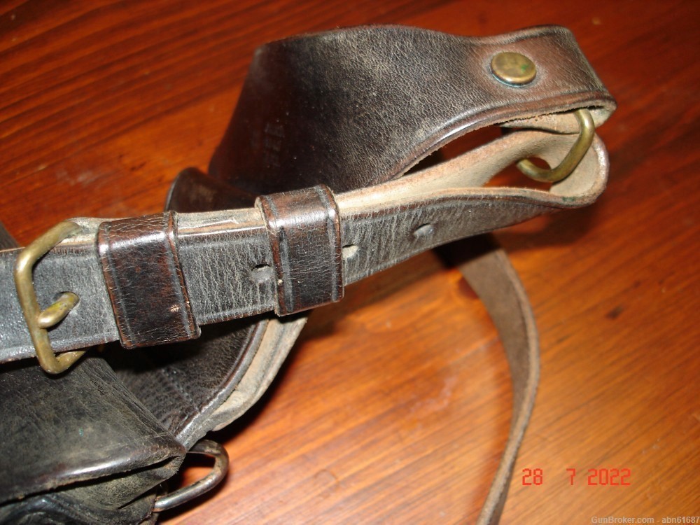 WWII era 1911 holster rig shoulder strap mag pouch Graton & Knight 1943-img-2