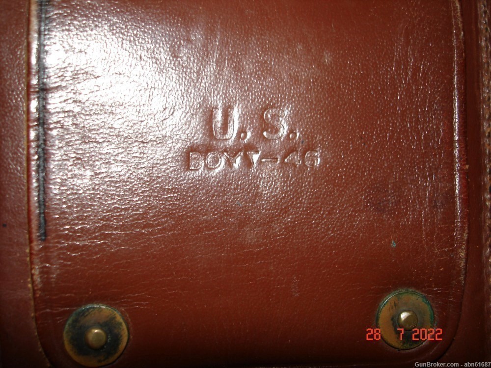 WWII Military Police 1911 holster cross strap mag pouch Milwaukee 1942,Boyt-img-2