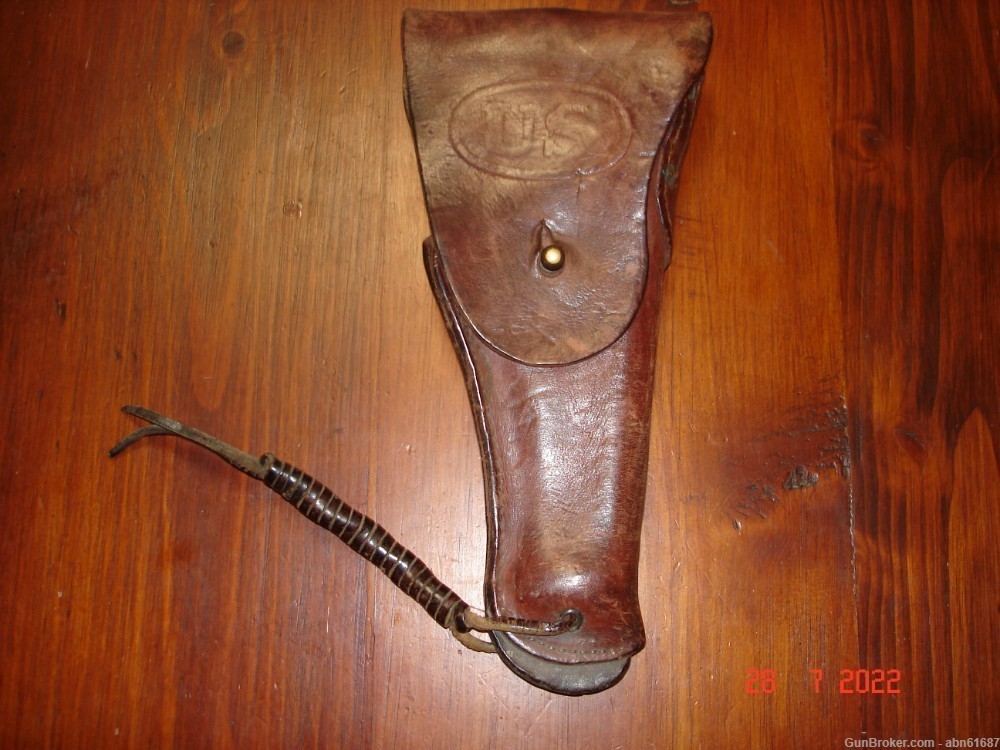 WWII 1911 brown Enger Kress 1942 holster with leg tiedown-img-0