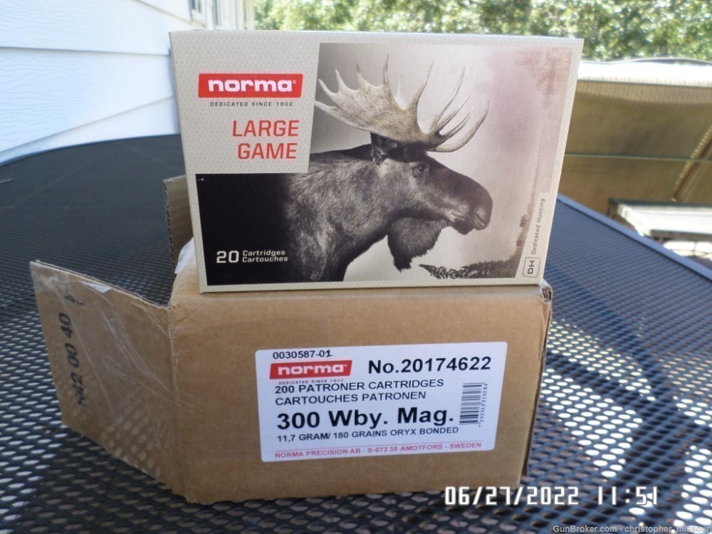 Norma .300 Weatherby Magnum cal ammo 10 boxes 200 rds COMMERCIAL QUANTITY-img-0