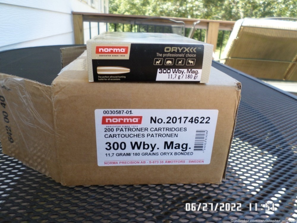 Norma .300 Weatherby Magnum cal ammo 10 boxes 200 rds COMMERCIAL QUANTITY-img-1