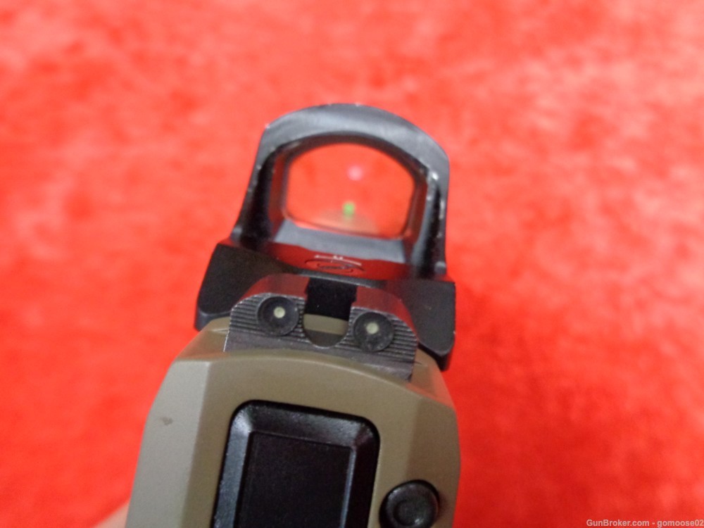 Sig Sauer P320 AXG Scorpion Custom Works FDE 9mm Optic Gold Trigger I TRADE-img-13