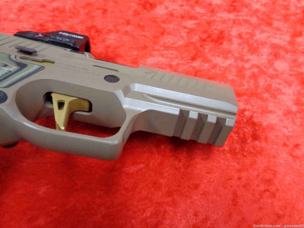Sig Sauer P320 AXG Scorpion Custom Works FDE 9mm Optic Gold Trigger I TRADE-img-17