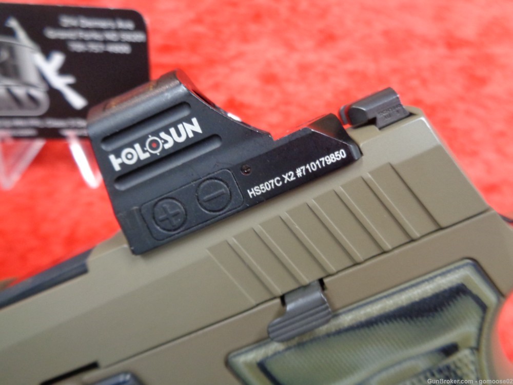 Sig Sauer P320 AXG Scorpion Custom Works FDE 9mm Optic Gold Trigger I TRADE-img-9