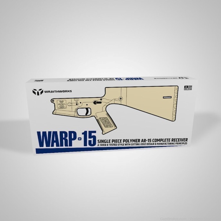 Wraithworks WARP-15 Assembled FDE AR-15 Lower Receiver Integral Buttstock-img-2