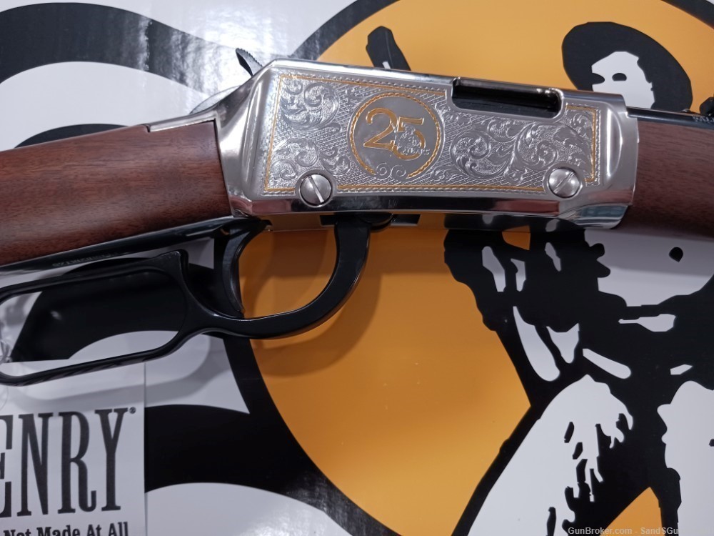 25TH Anniversary HENRY H001-25 22LR ENGRAVED GOLD LEVER ACTION RIFLE New-img-2