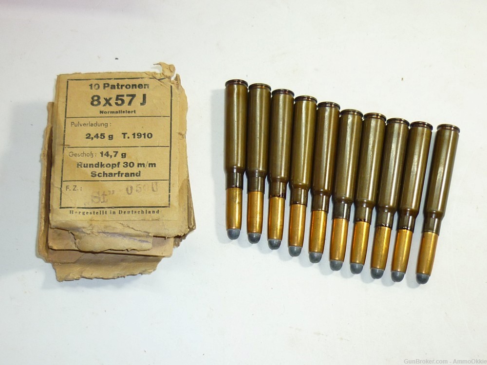 1rd - GERMAN 8x57J - 318 J Bore - SP HP FMJ Bullet - 8mm Mauser-img-30