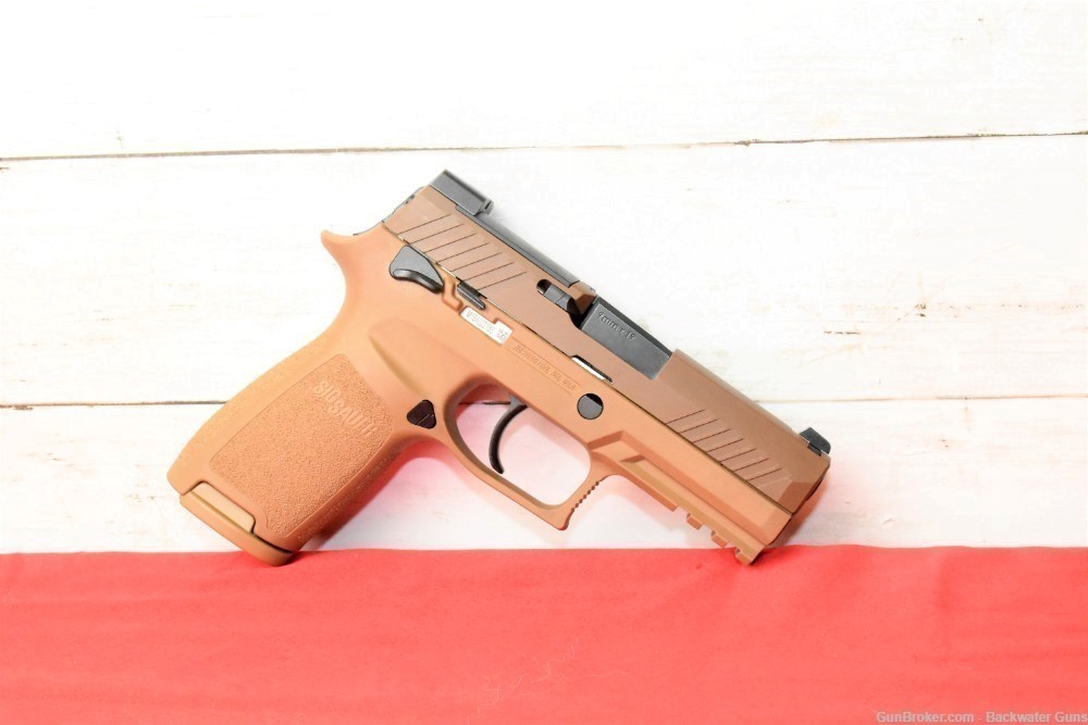 FACTORY NEW SIG P320 M18 9MM PISTOL COYOTE NO RESERVE! FREE SHIPPING!-img-1