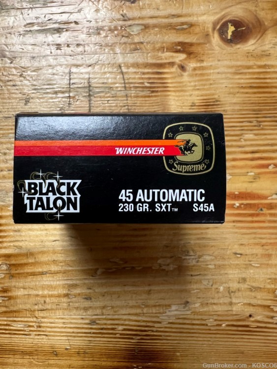 RARE VINTAGE Winchester Black Talon 45ACP Ammunition #2-img-1