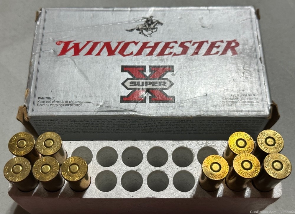 10 rounds of Winchester 348 Win 200 grain Silvertip brass cased rifle ammo-img-1