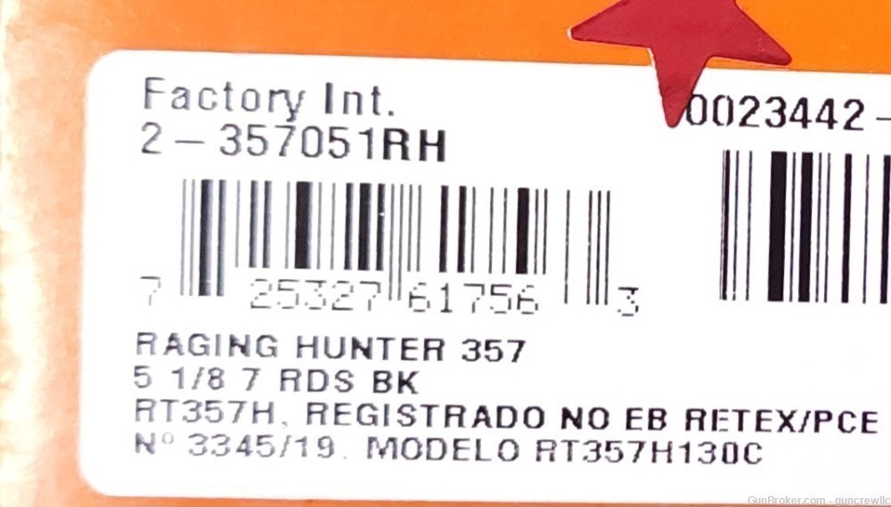 Taurus Raging Hunter 357Mag Black 357 Mag 7 shot 2-357051RH 5" Layaway-img-10