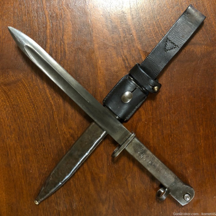 60s Turkish Army G1 FN FAL Double Ring Ersatz-Style Bayonet & Scabbard-img-0