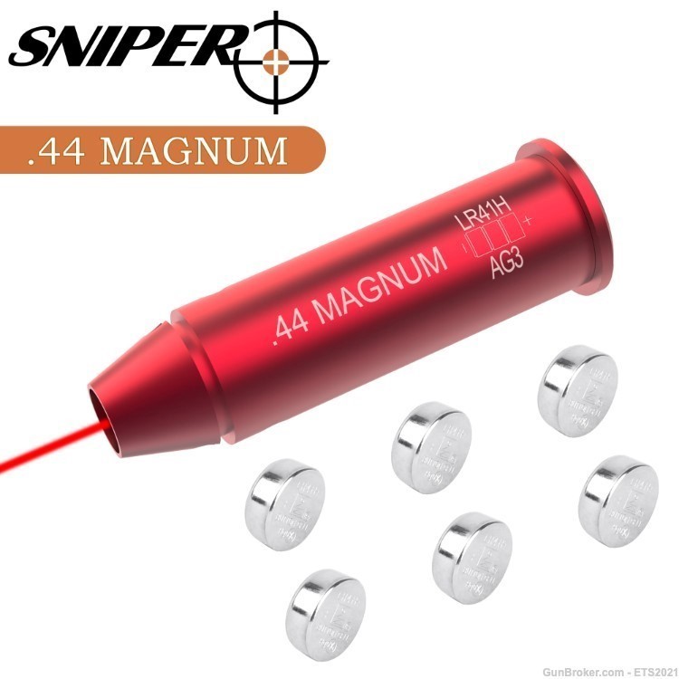 44 Magnum Bore Sight Red Laser .44 Rem Magnum Boresighters with 2 Sets Batt-img-0