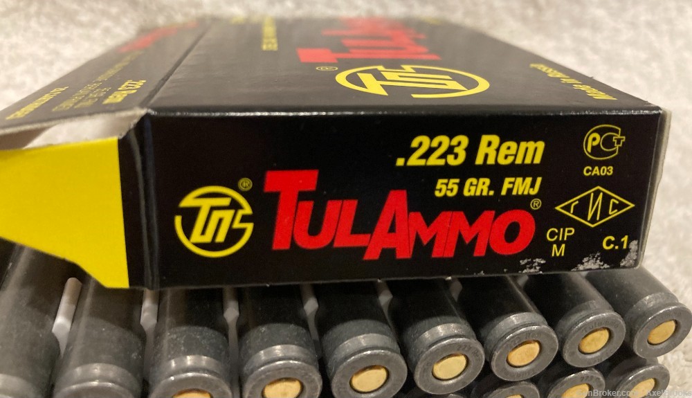 TulAmmo Ammo .223 Remington 55 Grain FMJ, Steel Case, 20 Rounds-img-3
