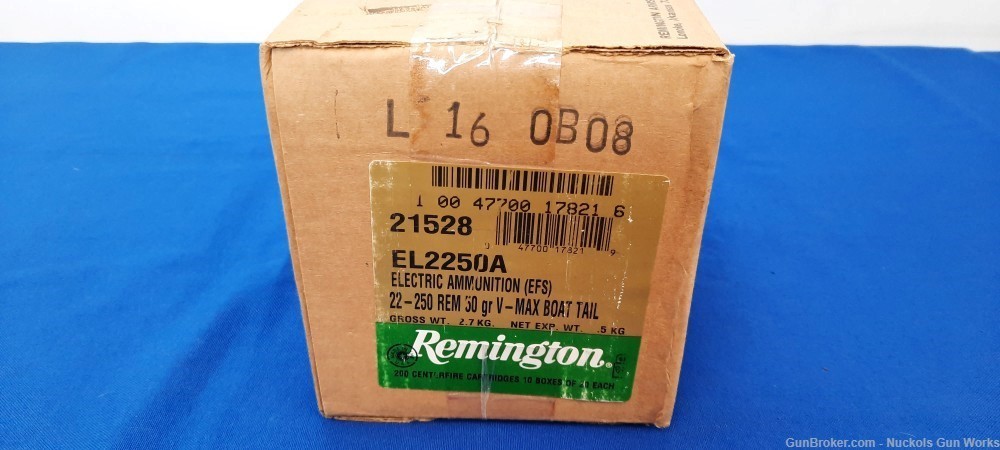 Remington Electric Ammunition (EFS) 22-250 50 gr V-Max Boat Tail 200 Rounds-img-2
