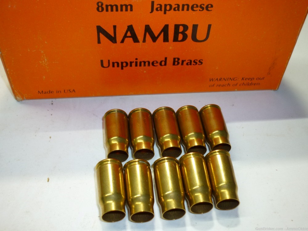 10ct - NEW BRASS - 8mm Nambu 8x22 - Type 14 -img-4