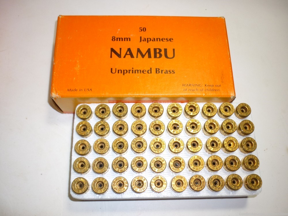 10ct - NEW BRASS - 8mm Nambu 8x22 - Type 14 -img-2