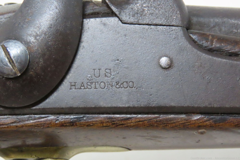 Antique HENRY ASTON U.S. Contract M1842 DRAGOON .54 Cal. Smoothbore Pistol -img-5