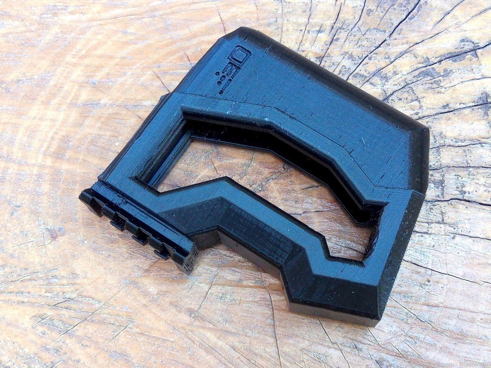 HMP Shoulder Stock - Halo 2 Video Game Inspired -M7 Caseless SMG -Airsoft3D-img-1