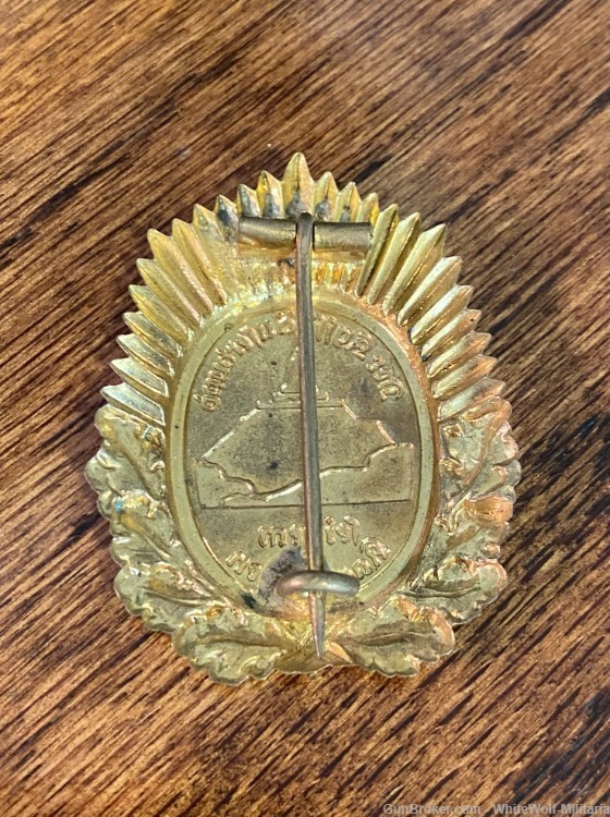 Post WW1 1930s-40s GERMAN KYFFHAUSERBUND GOLD Badge Stone Mint-img-1